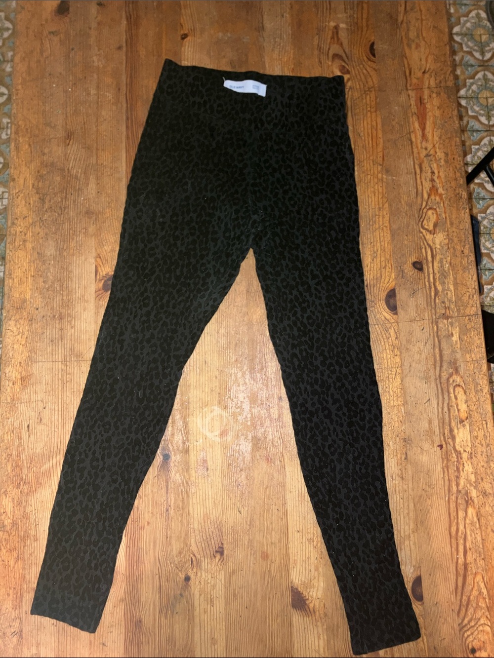 Old Navy Velvet Flocked Leopard Print Leggings Sixe XS